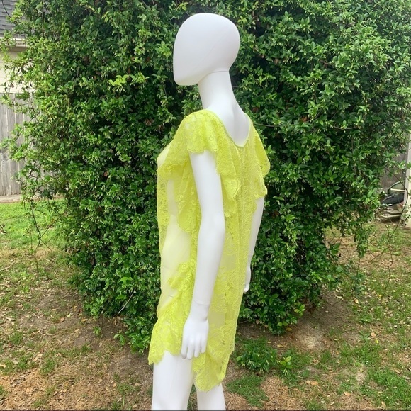 💋NWOT JENS Pirate Booty Key Lime 2 Pc Sheer Lace CoverUp/Dress - Picture 10 of 16